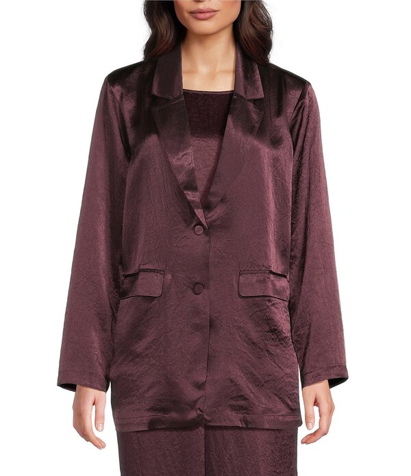 エイリーンフィッシャー レディース アウター ジャケット・ブルゾン サテン ブレザー Eileen Fisher Te..