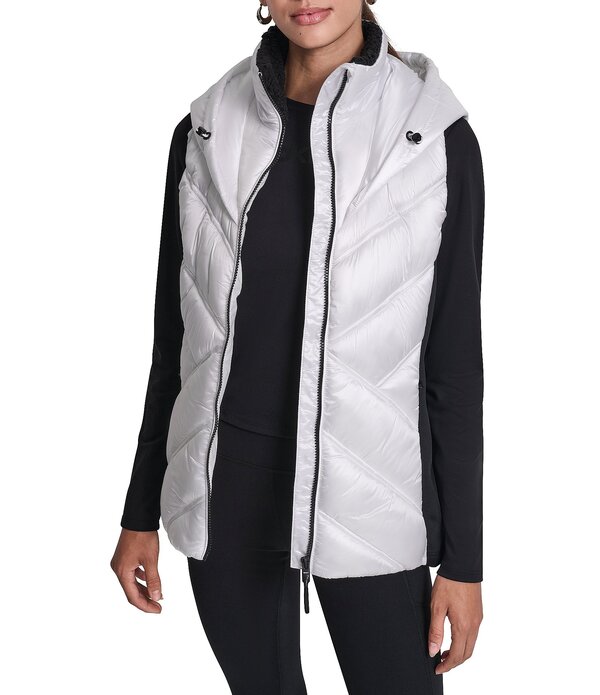 ダナキャラン レディース アウター ベスト モックネック トール ノースリーブ DKNY Sport by Donna Kar..