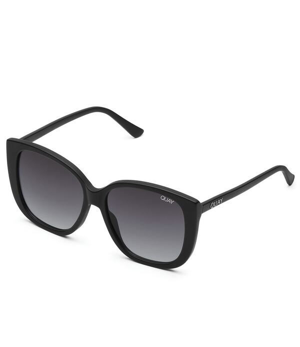 クエイ レディース アクセサリー サングラス・アイウェア QUAY Women's Ever After 54mm Square Sunglasses Matte Black Smoke ブラック