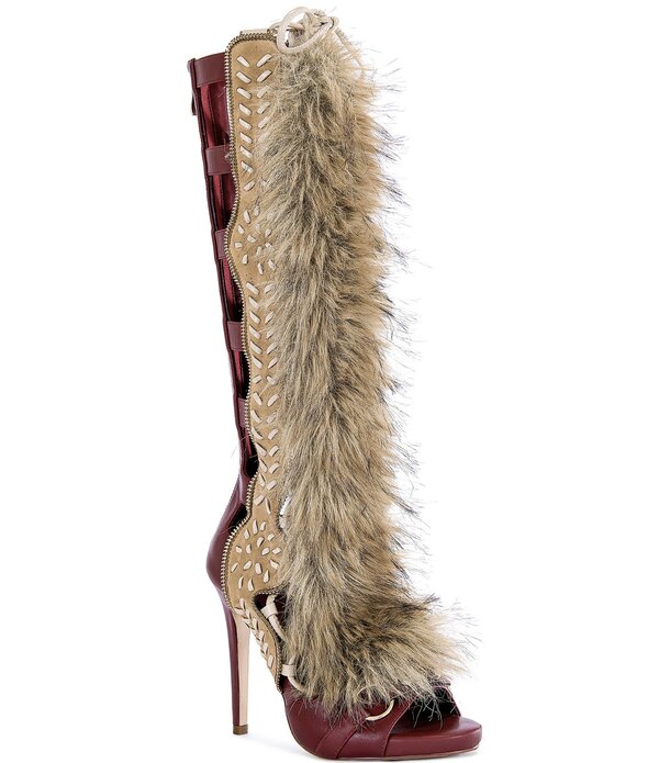 アザレア ワン レディース シューズ ヒール サンダル トール Azalea Wang Shaine Faux Fur Tall Gladiator Sandals Multi マルチカラー
