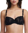 【送料無料】 シャントル レディース ブラジャー アンダーウェア Champs Elysees Unlined Lace Demi Bra Black