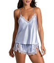 【送料無料】 インブルーム レディース ナイトウェア アンダーウェア Solid Satin Lace Sleeveless Shorty Pajama Set...