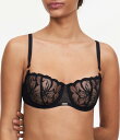 【送料無料】 シャントル レディース ブラジャー アンダーウェア Underwire Demi Fleur Adjustable Bra Black