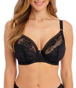 【送料無料】 ファンタジー レディース ブラジャー アンダーウェア Fusion Lace Padded Plunge Bra Black