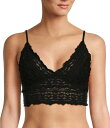 【送料無料】 フリーピープル レディース ブラジャー アンダーウェア Amina Lace Longline V-Neck Bralette Black