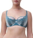 【送料無料】 シャントル レディース ブラジャー アンダーウェア Pulp Crush Lace Unlined Demi Bra Blue Petrol