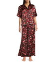 【送料無料】 ジョニーワズ レディース ナイトウェア アンダーウェア Brooklyn Short Sleeve Notch Collar Heart Prin...