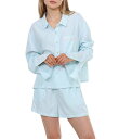 【送料無料】 ハニーデュー レディース ナイトウェア アンダーウェア Awaken Woven Long Sleeve & Shorty Pajama Set ...