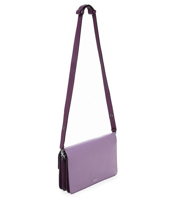 ボトキエ レディース ショルダーバッグ バッグ Cobble Hill Pebble Leather Colorblock Flap Snap Shoulder Bag Purple/Multi