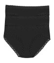 【送料無料】 ナトリ レディース パンツ アンダーウェア Bliss Girl Lace Trim Brief Panty 3-Pack Black
