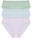 【送料無料】 ナトリ レディース パンツ アンダーウェア Bliss Girl Lace Trim Brief Panty 3-Pack Lavender Ha...