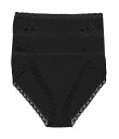 【送料無料】 ナトリ レディース パンツ アンダーウェア Bliss Stretch French-Cut Brief Panty 3-Pack Black