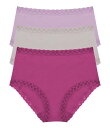 【送料無料】 ナトリ レディース パンツ アンダーウェア Bliss Pima Cotton Brief Panty 3-Pack Berry/Vapor/Sw...