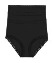【送料無料】 ナトリ レディース パンツ アンダーウェア Bliss Pima Cotton Brief Panty 3-Pack Black