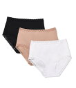 【送料無料】 ナトリ レディース パンツ アンダーウェア Bliss Pima Cotton Brief Panty 3-Pack Cafe