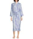 【送料無料】 ナトリ レディース ナイトウェア アンダーウェア Misty Leopard Print Long Sleeve Knit Robe Blue Orchid(4)