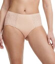 【送料無料】 シャントル レディース パンツ アンダーウェア Soft Knit High Waist Floral Lace Brief Panty Nude...