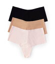【送料無料】 ハンキーパンキー レディース パンツ アンダーウェア Breathe Soft High-Rise Thong 3-Pack Taupe/Blac...