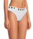 【送料無料】 ダナキャラン レディース パンツ アンダーウェア DKNY by Donna Karan Logo Thong DK White