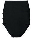【送料無料】 ナトリ レディース パンツ アンダーウェア Bliss Bare Cotton High-Waist Brief 3-Pack Black Pac...