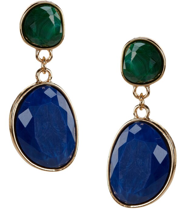 Dillard's Women's Accessories Earrings - Dillard's Amalfi Blues Drop Earrings Multi/Gold