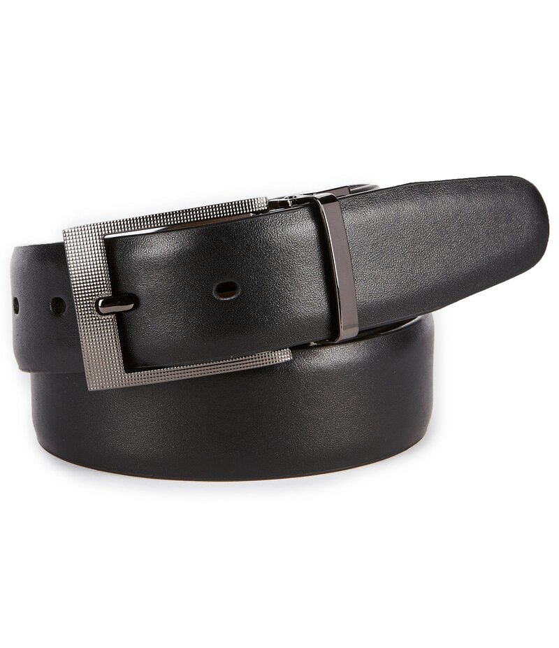 【送料無料】 ムラノ メンズ ベルト アクセサリー Zeus Reversible Leather Belt Black