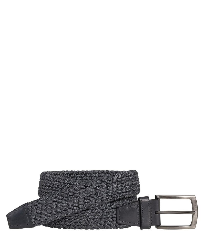 【送料無料】 ジョンストンアンドマーフィー メンズ ベルト アクセサリー Men's Stretch Knit Belt Gray