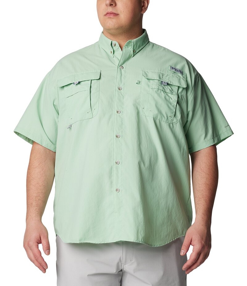 コロンビア メンズ トップス シャツ トール 半袖 Columbia PFG Big & Tall Bahama II Solid Short-Sleeve Woven Shirt New Mint ミント