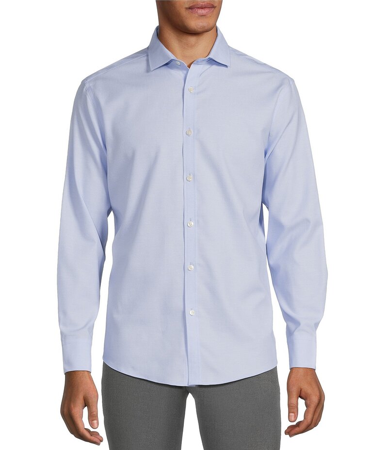 ムラノ メンズ トップス シャツ トール Murano Big & Tall Wardrobe Essentials Dobby Stretch Long Sleeve Woven Shirt Light Blue ブルー