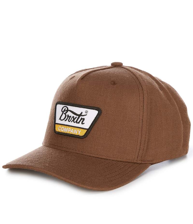 【送料無料】 ブリクストン メンズ 帽子 アクセサリー Linwood C NetPlusR MP Trucker Hat Sepia/Black/Yellow
