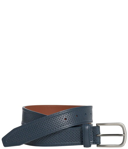 【送料無料】 ジョンストンアンドマーフィー メンズ ベルト アクセサリー Men's Soft Perforated Belt Navy 【送料無料】 ジョンストンアンドマーフィー メンズ ベルト アクセサリー Men's Soft Perforated Belt Navy
