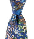 【送料無料】 ダニエル クレミュ メンズ ネクタイ アクセサリー London Floral 3 1/4 Woven Silk Tie Blue