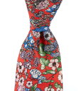 【送料無料】 ダニエル クレミュ メンズ ネクタイ アクセサリー London Floral 3 1/4 Woven Silk Tie Red