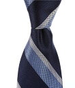 【送料無料】 ダニエル クレミュ メンズ ネクタイ アクセサリー Stripe 3 1/4 Woven Silk Tie Blue