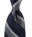 【送料無料】 ダニエル クレミュ メンズ ネクタイ アクセサリー Stripe 3 1/4 Woven Silk Tie Grey