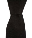 【送料無料】 ヒューゴボス メンズ ネクタイ アクセサリー Textured Solid 2.95 Silk Tie Black