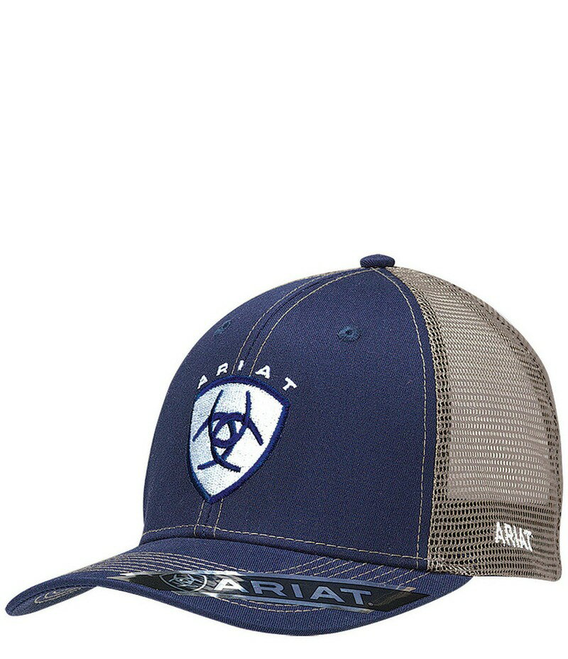 アリアト メンズ アクセサリー 帽子 メッシュ 刺繍 ロゴ Ariat Embroidered Logo Mesh Back Hat Navy ネイビー