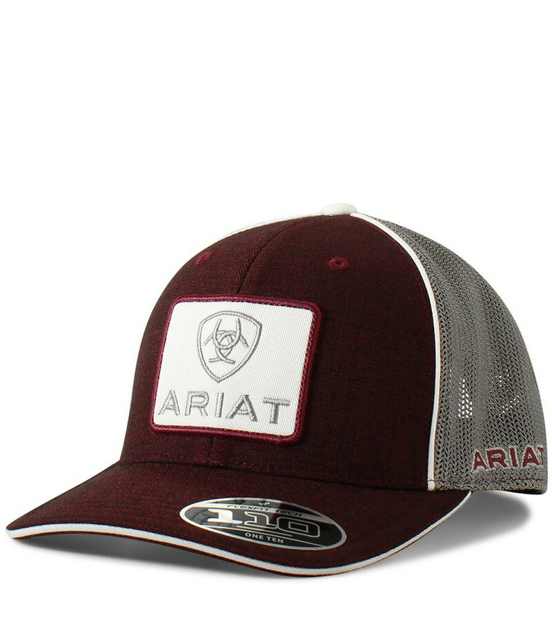 アリアト メンズ アクセサリー 帽子 キャップ ロゴ Ariat Cap Big Patch Logo Hat Burgundy バーガンディ
