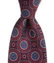 【送料無料】 ヒッキーフリーマン メンズ ネクタイ アクセサリー Circle Medallion 3 1/4 Woven Silk Tie Navy/Red