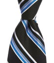 【送料無料】 ヒッキーフリーマン メンズ ネクタイ アクセサリー Stripe 3 1/4 Woven Silk Tie Black/Royal
