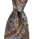 【送料無料】 ヒッキーフリーマン メンズ ネクタイ アクセサリー Printed Paisley 3 1/4 Silk Tie Brown