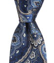 【送料無料】 ヒッキーフリーマン メンズ ネクタイ アクセサリー Printed Paisley 3 1/4 Silk Tie Navy/Blue