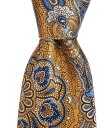 【送料無料】 ヒッキーフリーマン メンズ ネクタイ アクセサリー Printed Paisley 3 1/4 Silk Tie Yellow