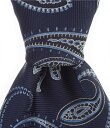 【送料無料】 ダニエル クレミュ メンズ ネクタイ アクセサリー Paisley Pattern 3 1/3 Silk Tie Navy