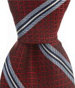 【送料無料】 ダニエル クレミュ メンズ ネクタイ アクセサリー Stripe Pattern 3 1/3 Silk Tie Red