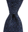 【送料無料】 ダニエル クレミュ メンズ ネクタイ アクセサリー Baroque Repeat 3 1/4 Woven Silk Tie Navy
