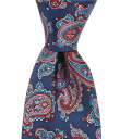 【送料無料】 ラウンドトゥリーアンドヨーク メンズ ネクタイ アクセサリー Paisley Print 3 1/8 Woven Silk Tie Navy