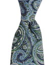 【送料無料】 ダニエル クレミュ メンズ ネクタイ アクセサリー Paisley Print 3 1/4 Woven Silk Tie Teal(4)