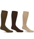 【送料無料】 ラウンドトゥリーアンドヨーク メンズ 靴下 アンダーウェア Big & Tall Crew Socks 3-Pack Brown Assorted
