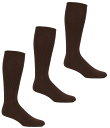 【送料無料】 ラウンドトゥリーアンドヨーク メンズ 靴下 アンダーウェア Big & Tall Crew Socks 3-Pack Dark Brown